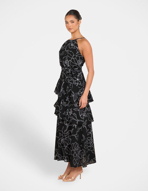 Yva Tiered Midi Dress